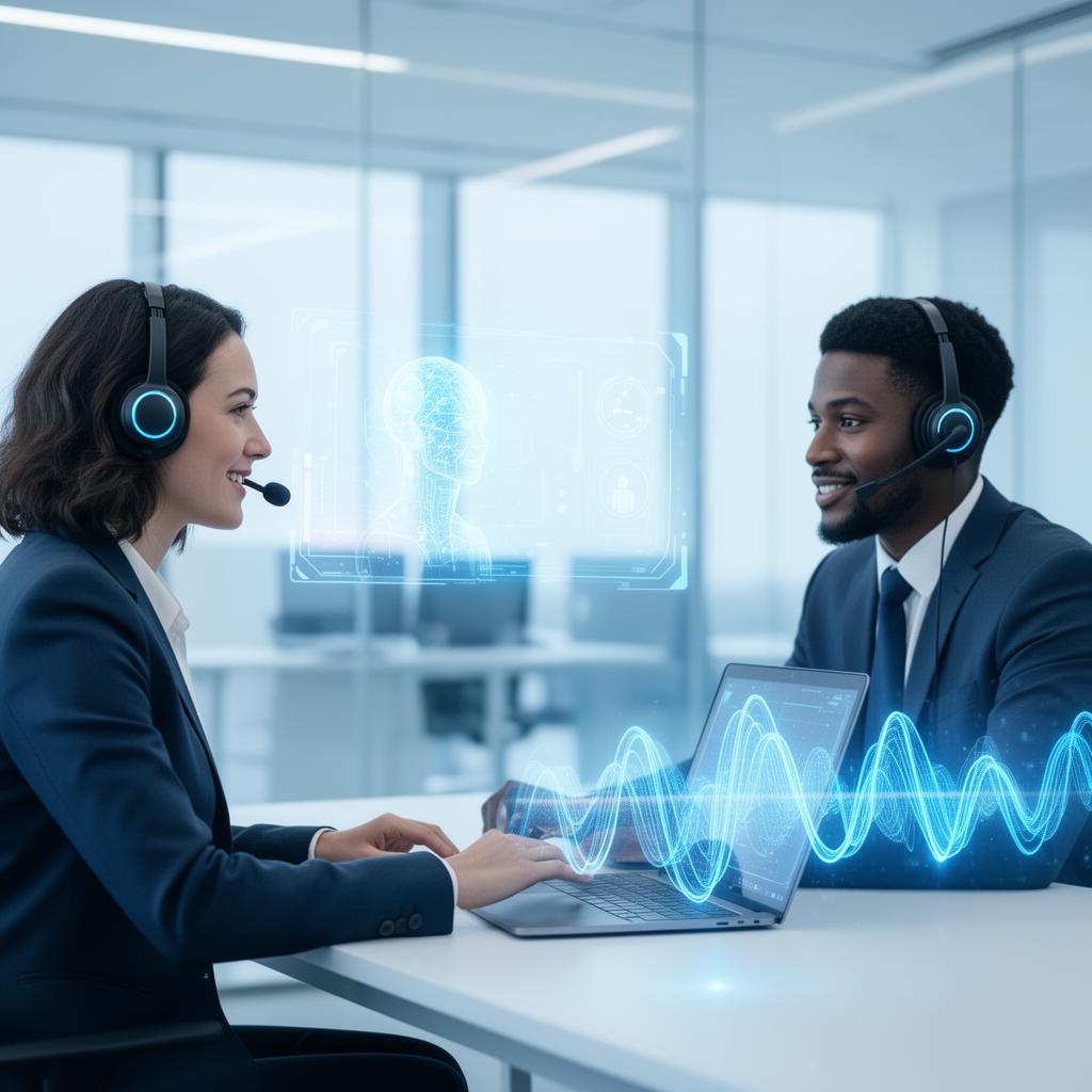 AI assistant conducting a professional voice interview with a candidate